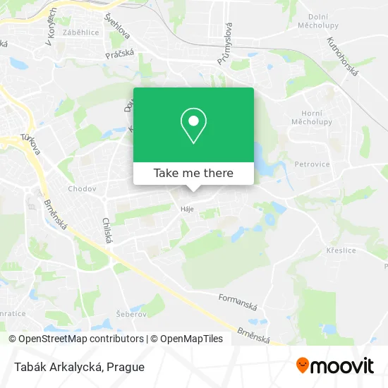 Карта Tabák Arkalycká