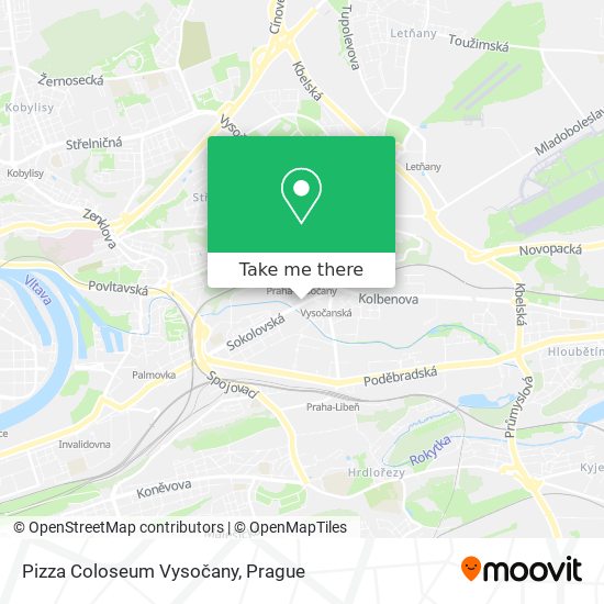 Карта Pizza Coloseum Vysočany