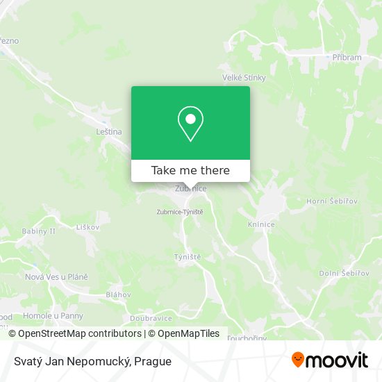 Svatý Jan Nepomucký map