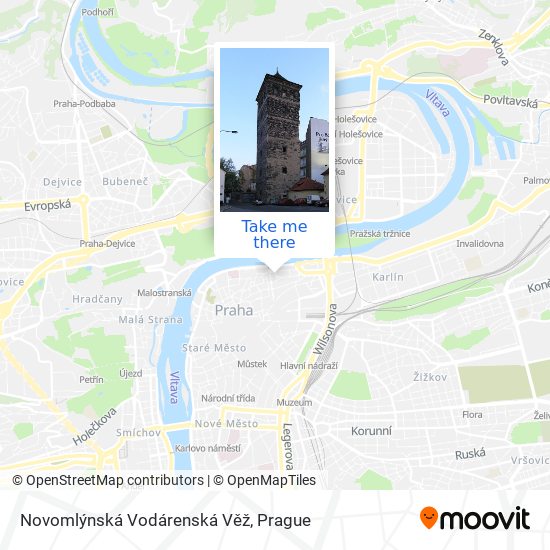 Novomlýnská Vodárenská Věž map