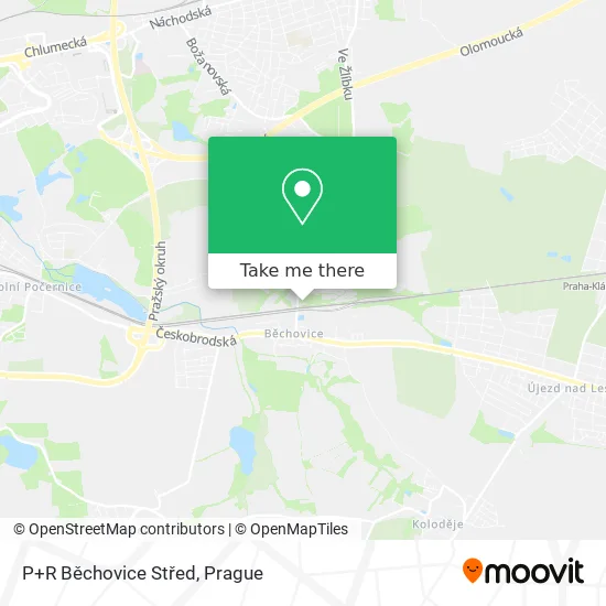 P+R Běchovice Střed map