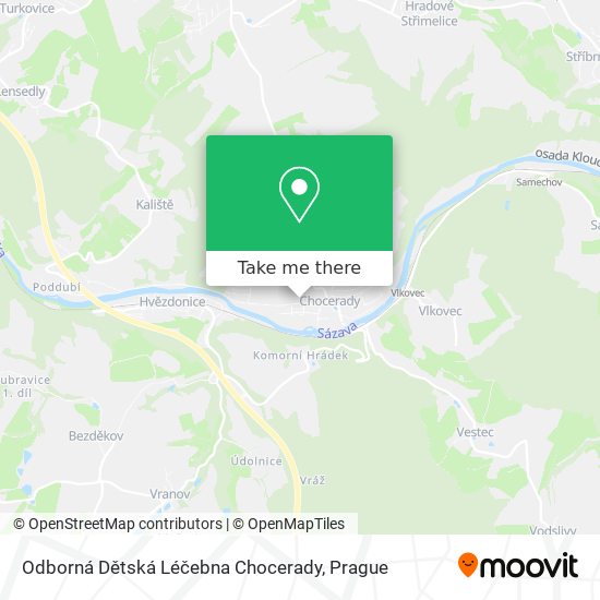 Odborná Dětská Léčebna Chocerady map