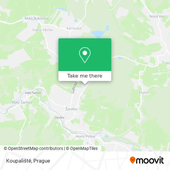 Карта Koupaliště