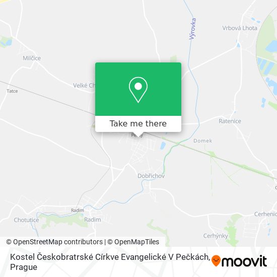 Kostel Českobratrské Církve Evangelické V Pečkách map