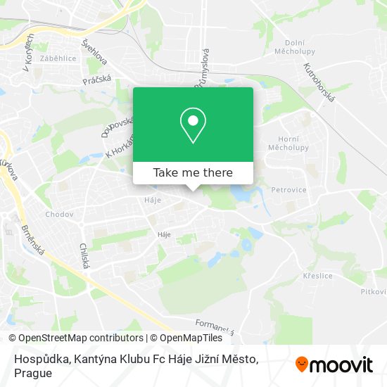 Hospůdka, Kantýna Klubu Fc Háje Jižní Město map