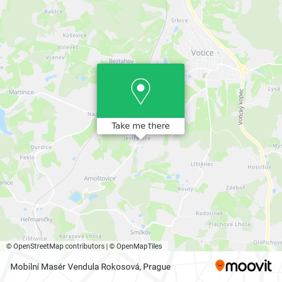 Mobilní Masér Vendula Rokosová map