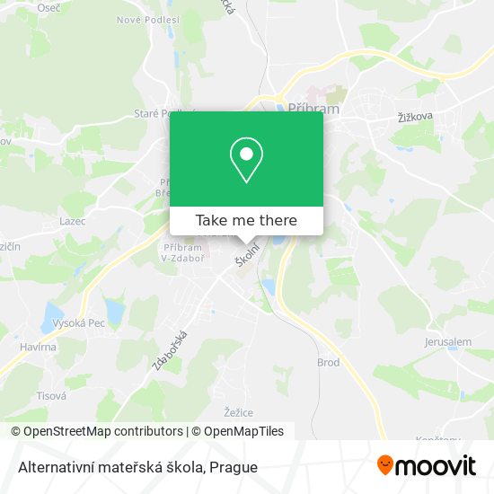 Alternativní mateřská škola map
