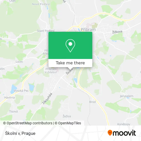Карта Školní v