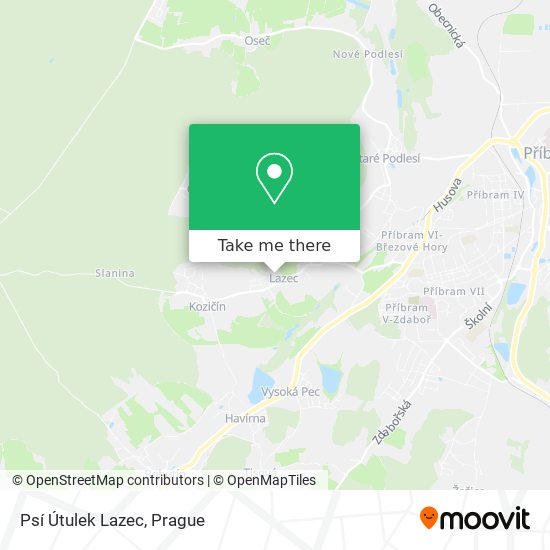 Psí Útulek Lazec map