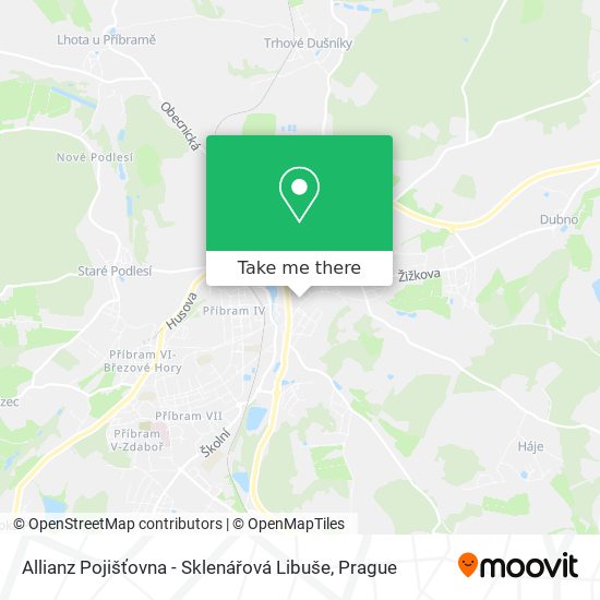 Allianz Pojišťovna - Sklenářová Libuše map