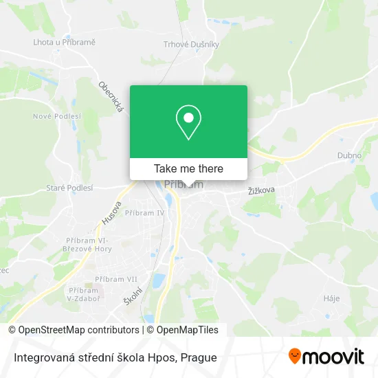 Integrovaná střední škola Hpos map