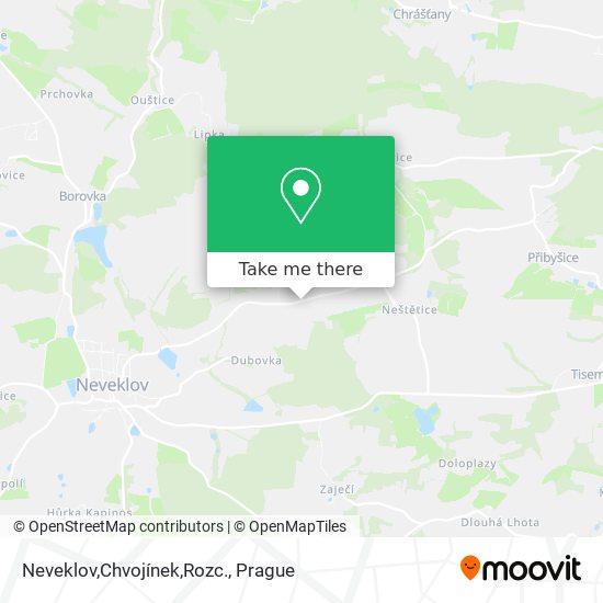 Neveklov,Chvojínek,Rozc. map