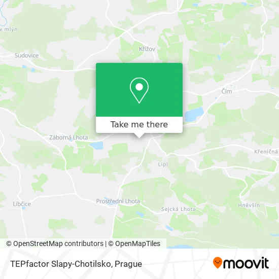 Карта TEPfactor Slapy-Chotilsko