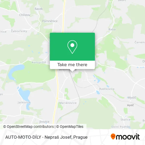 Карта AUTO-MOTO-DÍLY - Nepraš Josef