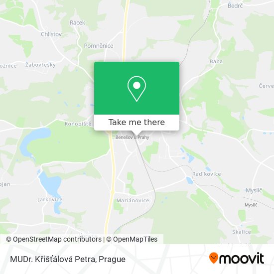 MUDr. Křišťálová Petra map
