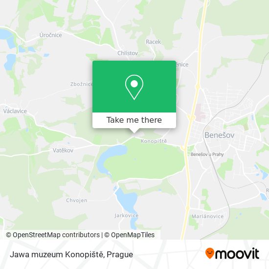 Jawa muzeum Konopiště map