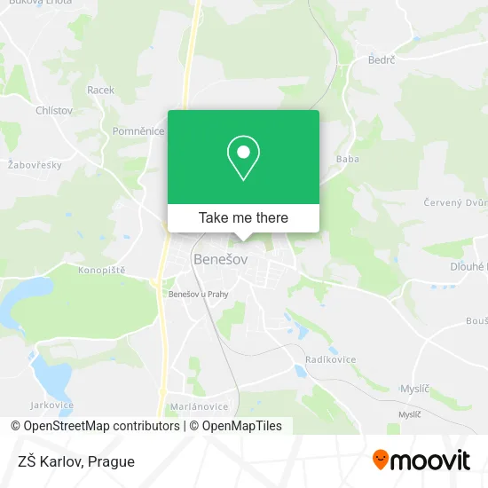 Карта ZŠ Karlov