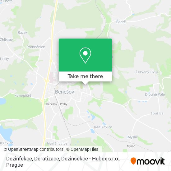 Dezinfekce, Deratizace, Dezinsekce - Hubex s.r.o. map