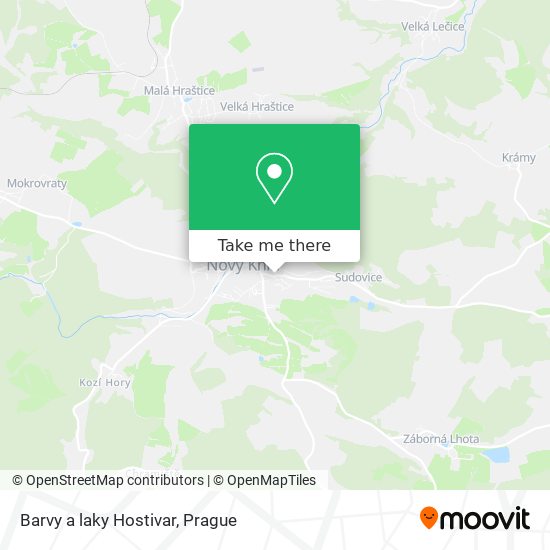 Карта Barvy a laky Hostivar