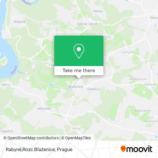 Rabyně,Rozc.Blaženice map