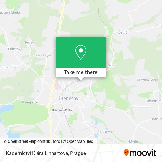 Kadeřnictví Klára Linhartová map