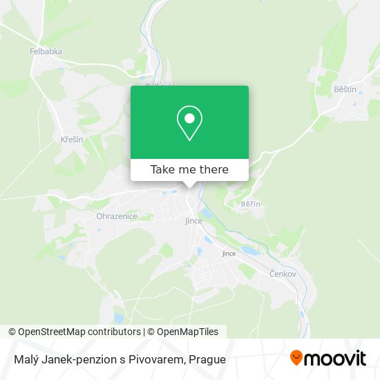 Карта Malý Janek-penzion s Pivovarem