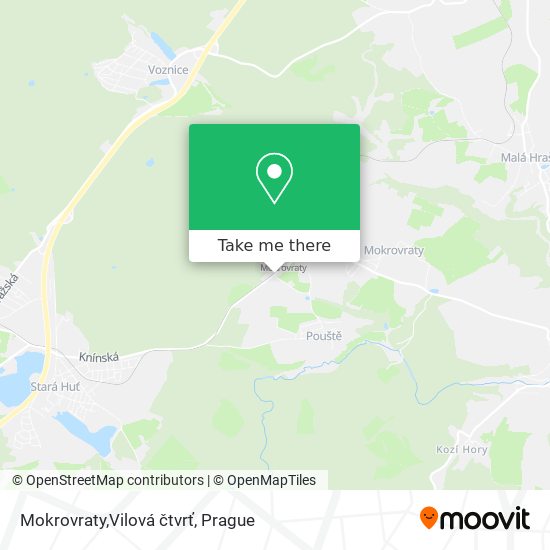 Mokrovraty,Vilová čtvrť map