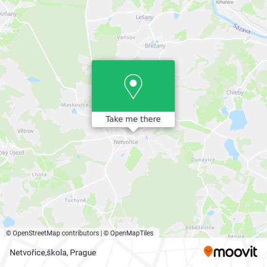 Netvořice,škola map