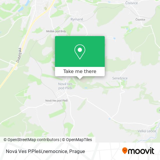 Nová Ves P.Pleší,nemocnice map