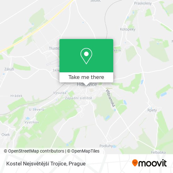 Kostel Nejsvětější Trojice map