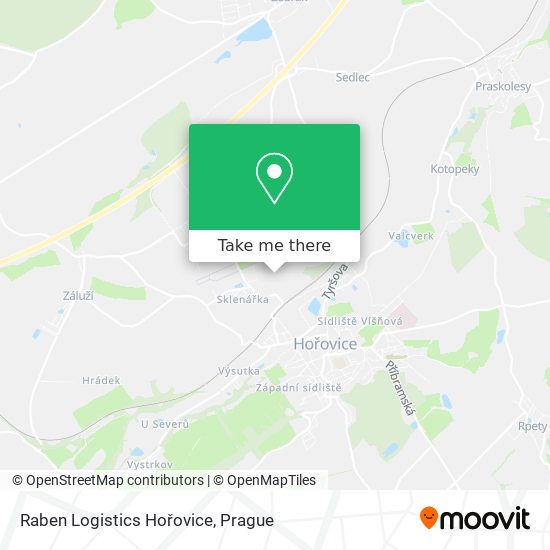 Карта Raben Logistics Hořovice