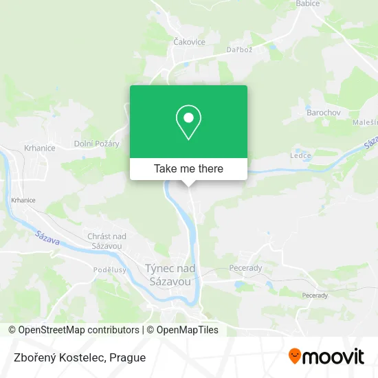 Карта Zbořený Kostelec