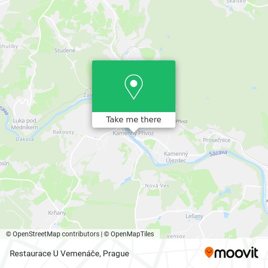 Restaurace U Vemenáče map