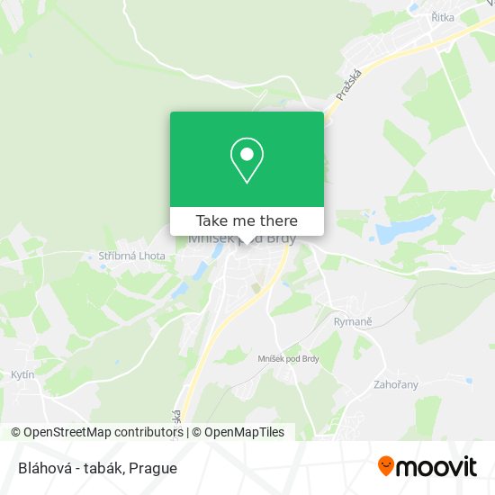 Bláhová - tabák map