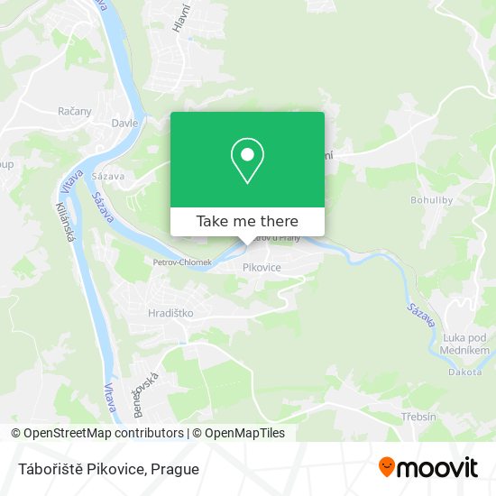 Tábořiště Pikovice map