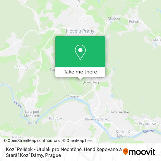 Kozí Pelíšek - Útulek pro Nechtěné, Hendikepované a Starší Kozí Dámy map