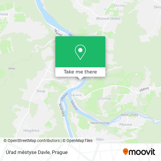 Úřad městyse Davle map