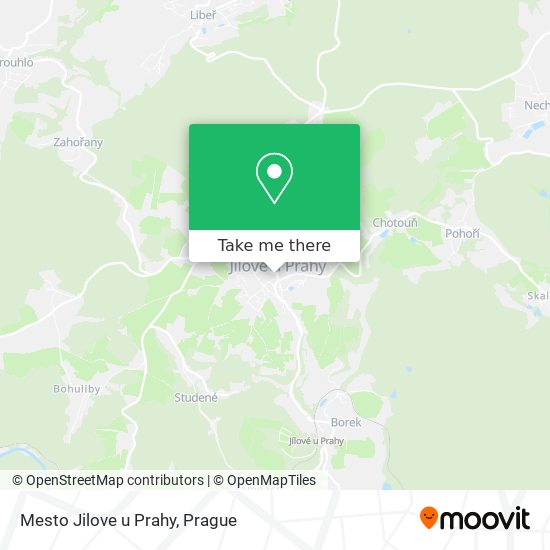 Mesto Jilove u Prahy map