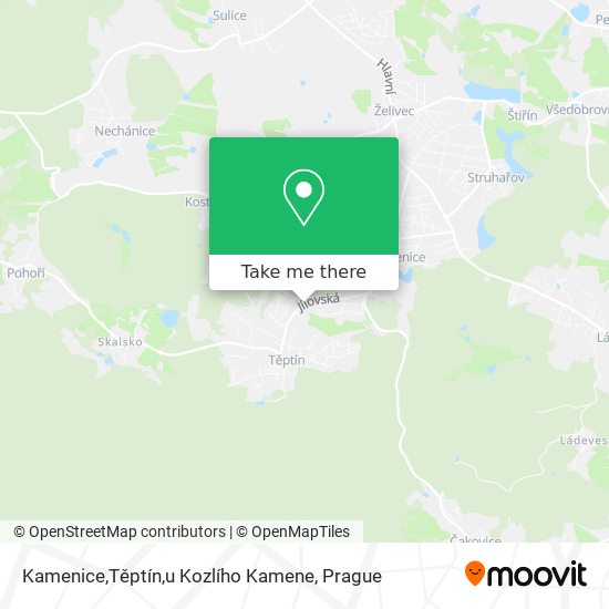 Карта Kamenice,Těptín,u Kozlího Kamene