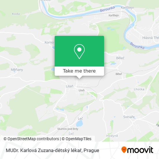 MUDr. Karlová Zuzana-dětský lékař map