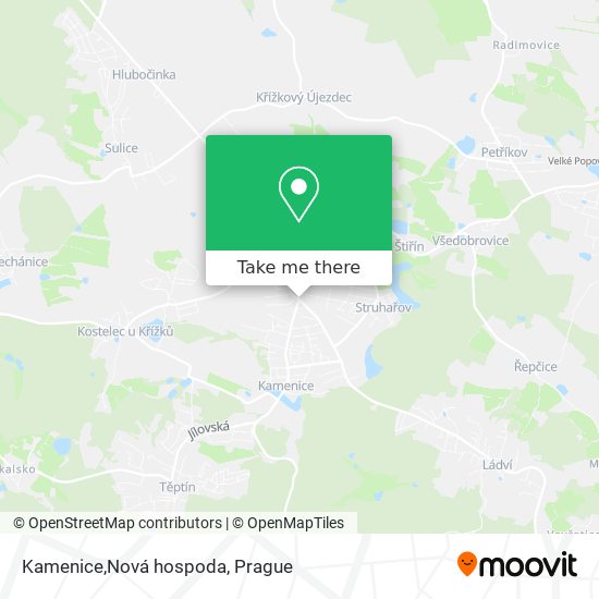 Карта Kamenice,Nová hospoda