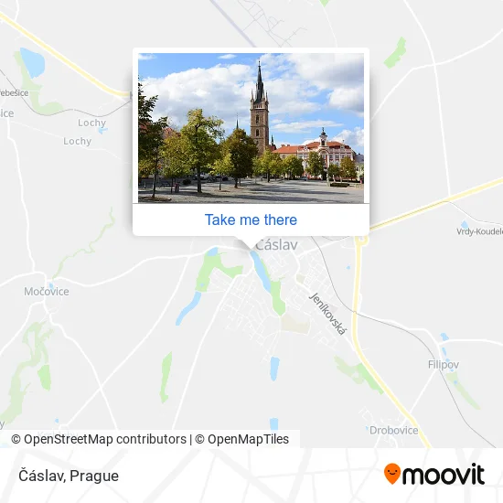Čáslav map