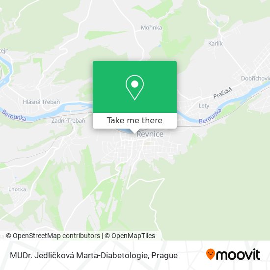 MUDr. Jedličková Marta-Diabetologie map