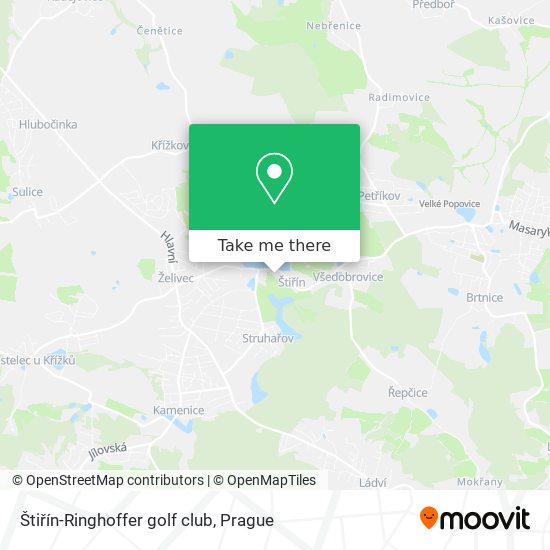 Štiřín-Ringhoffer golf club map