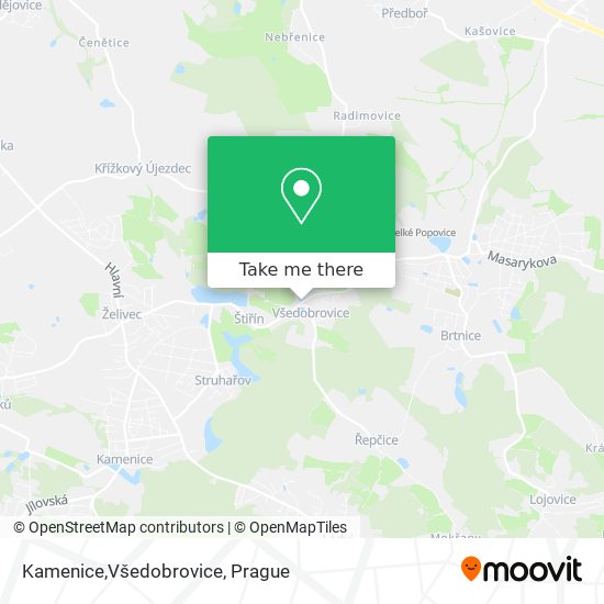 Kamenice,Všedobrovice map