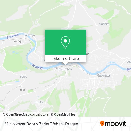 Minipivovar Bobr v Zadní Třebani map