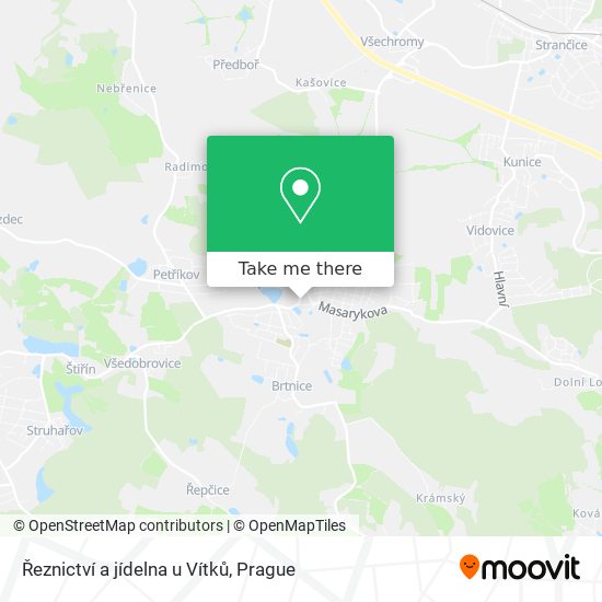 Řeznictví a jídelna u Vítků map