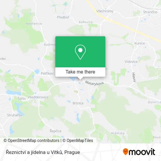 Řeznictví a jídelna u Vítků map