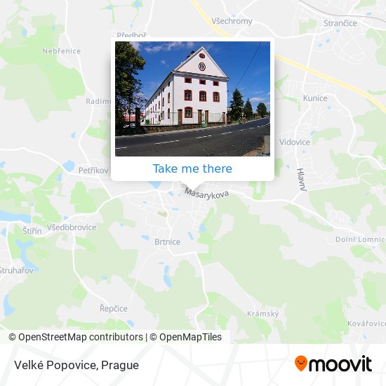 Карта Velké Popovice