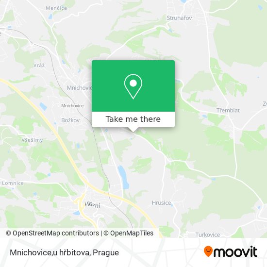 Mnichovice,u hřbitova map